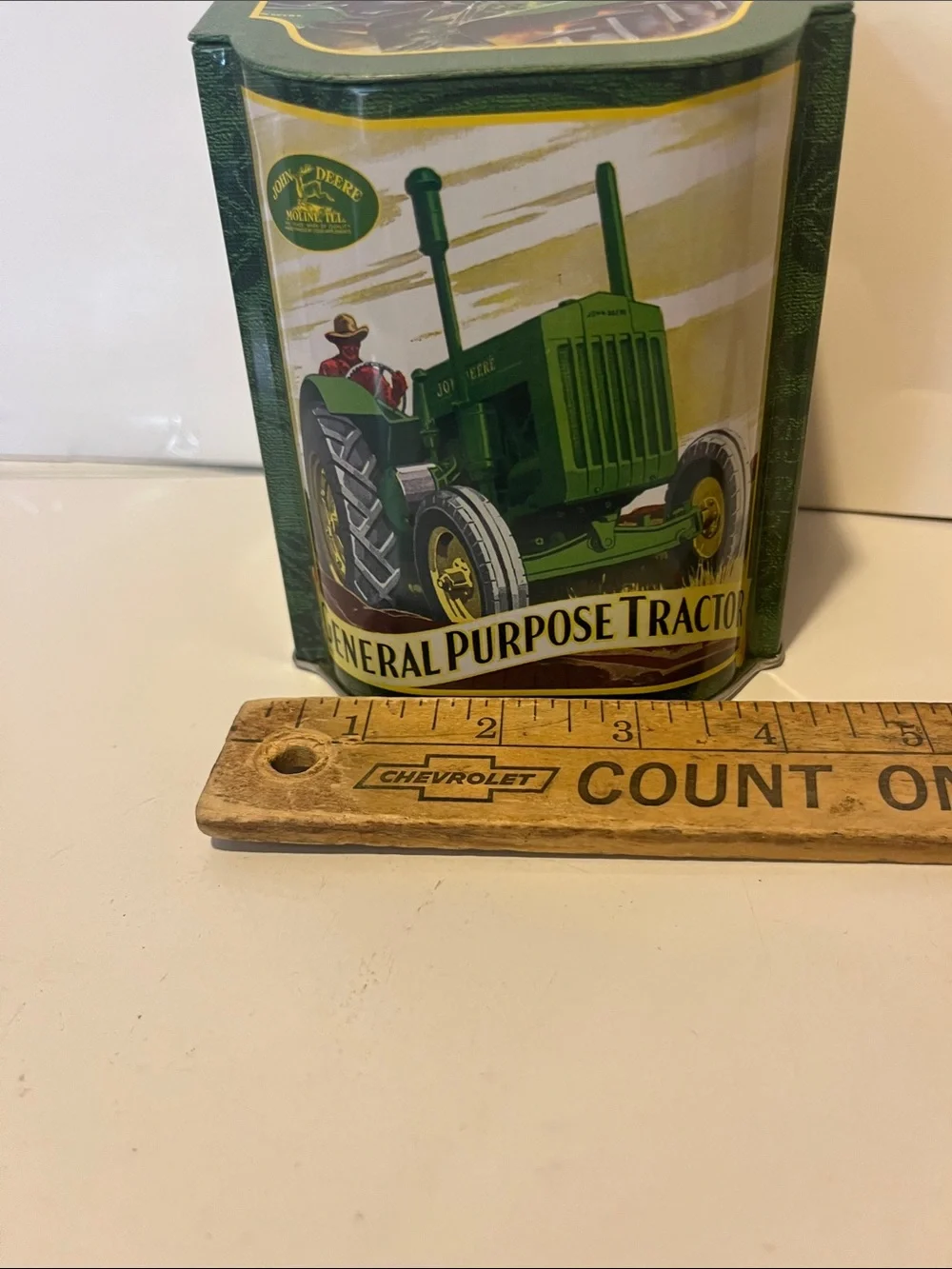 John Deere Tractor Tin Canister Lid General Purpose Model D GP